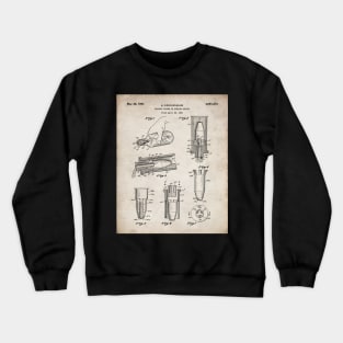 Whisky Pourer Patent - Whisky Art - Antique Crewneck Sweatshirt